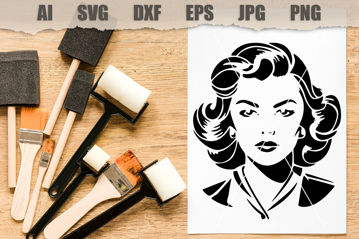 Stencils Woman, a Person Illustration by MARYCRAFTIRIA (Photo 2 of 3)