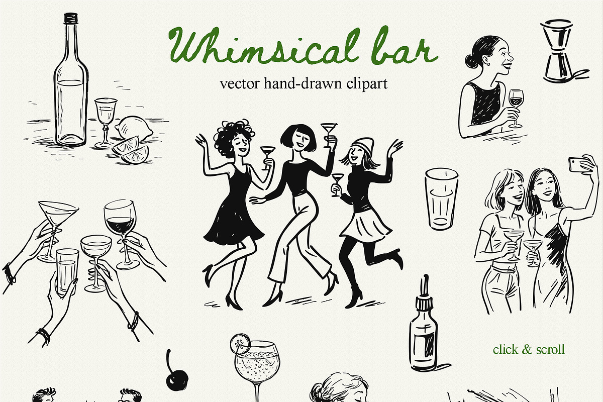Whimsical bar clipart, an Object Illustration by divanovskaya_nv (Photo 3 of 13)