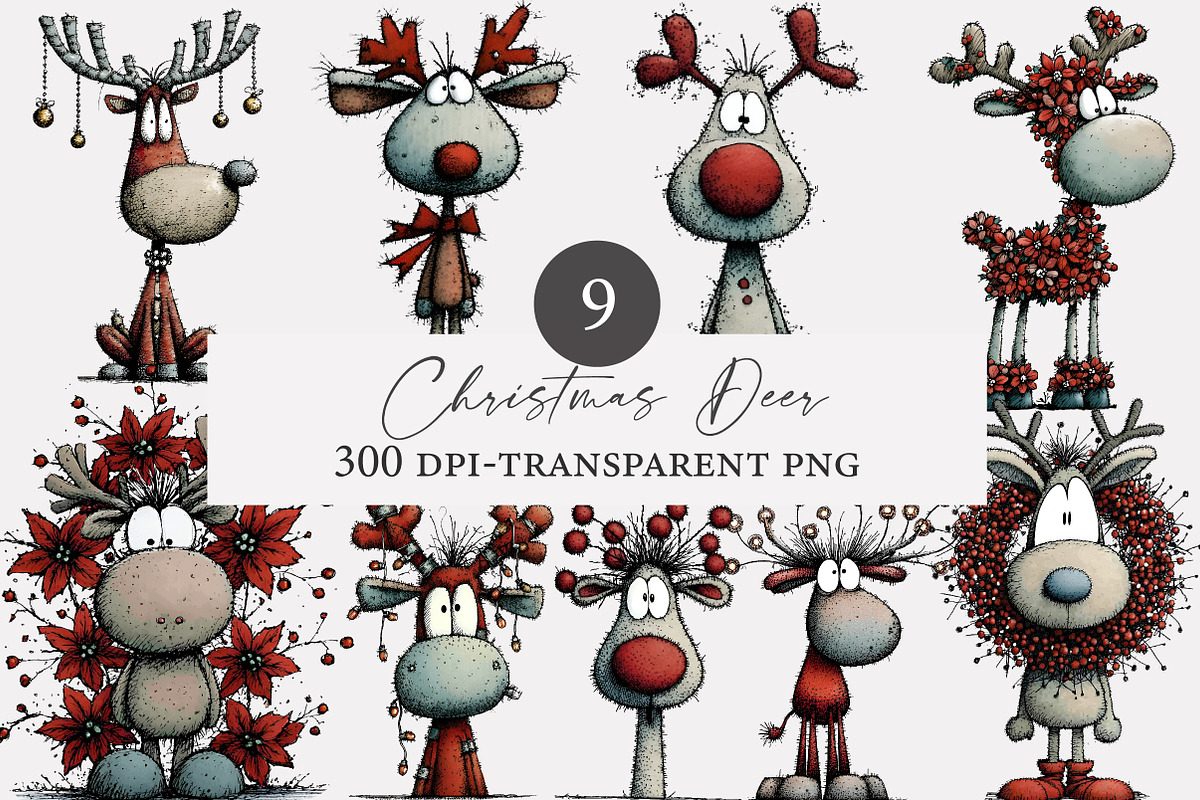 Christmas Deer clipart, an Illustration by Designworld (Photo 1 of 3)
