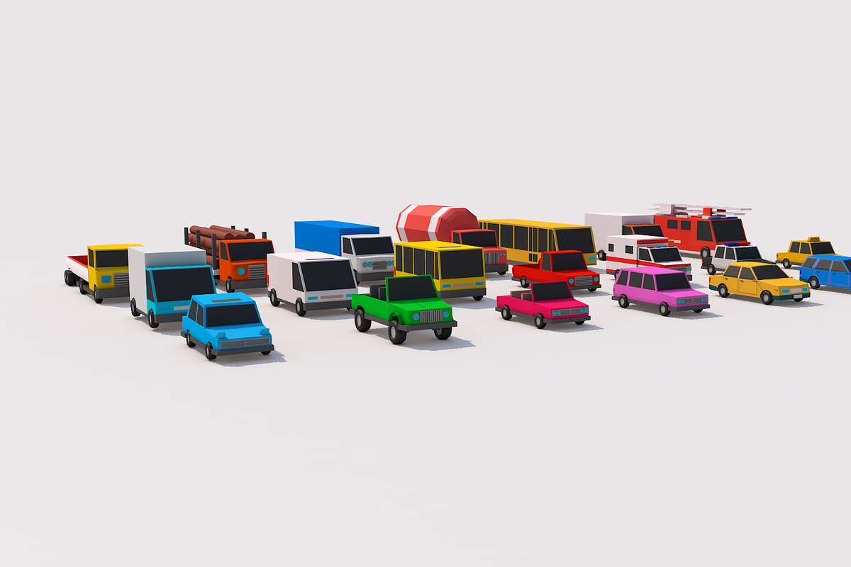 Polygonia City Cars Pack, a Cars & Vehicle 3D Model by Anton Moek (Photo 5 of 9)