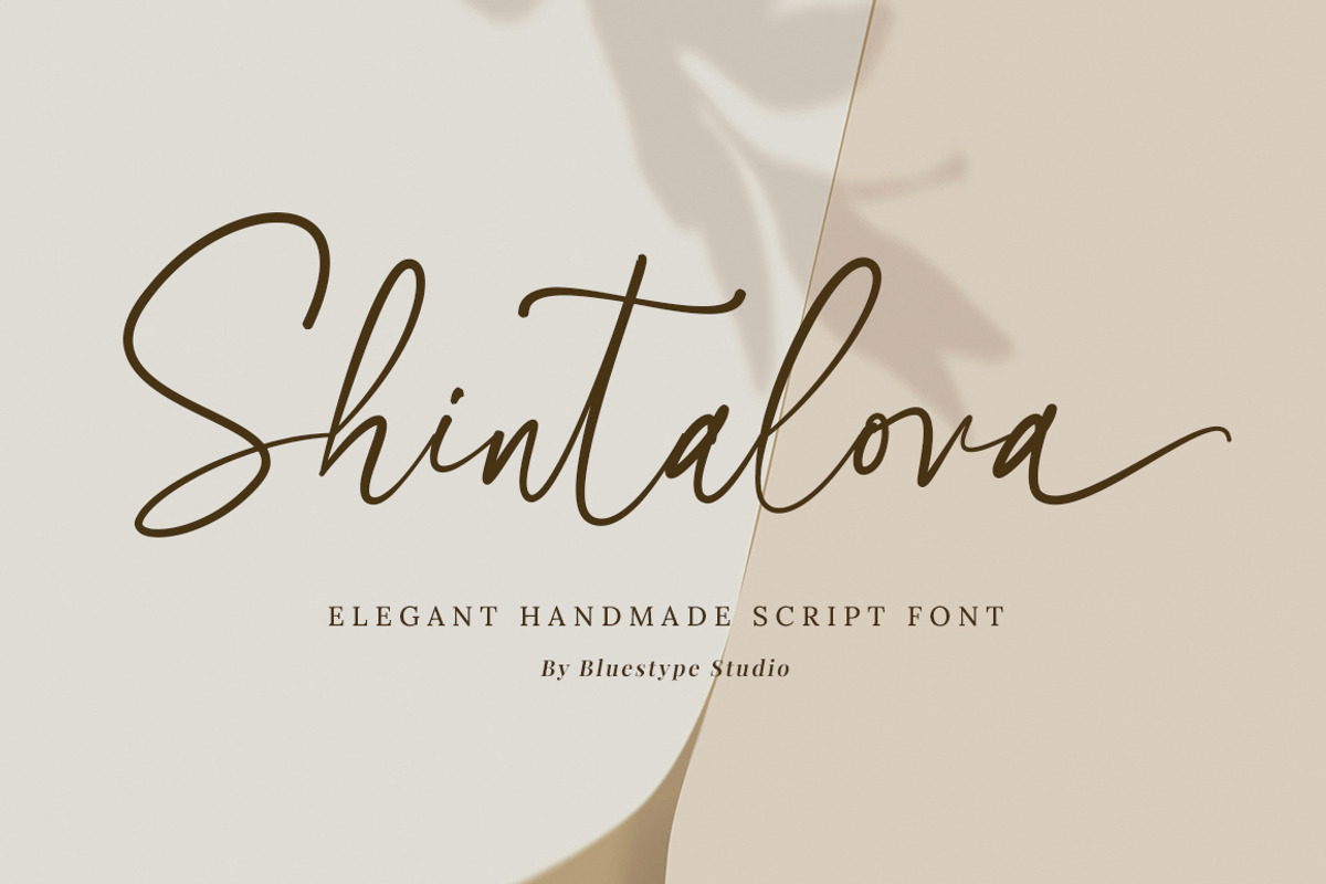 Shintalova - Elegant Script Font, a Script Font by Bluestype Studio (Photo 1 of 9)