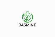 Abstract Jasmine Floral Linear Logo, a Branding & Logo Template by Signatoro (Thumbnail 1 of 3)