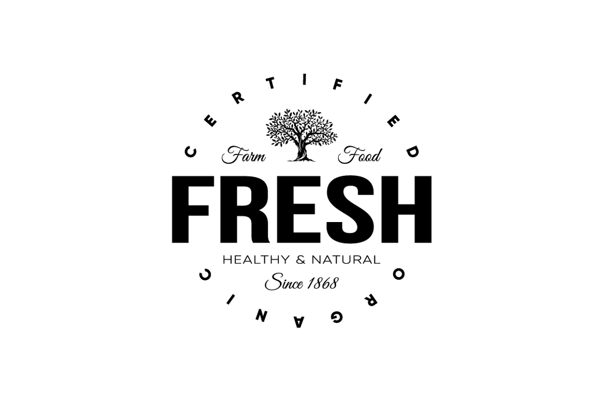 Organic natural food tree logo, a Food Illustration by provector (Photo 2 of 4)