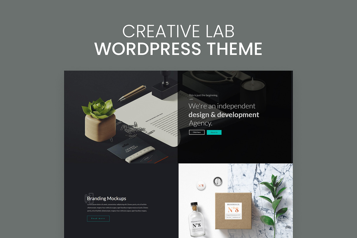 Creative Lab WordPress Theme, a WordPress Template by Pixflow (Photo 1 of 10)