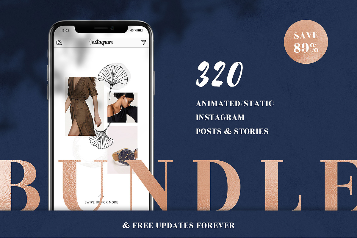 Entire Instagram Templates, a Social Media Template by AgataCreate (Photo 1 of 36)