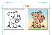Cozy Bear Coloring Book, an Animal Illustration by Ink Gallery (Thumbnail 8 of 9)