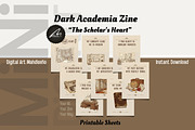 Dark Academia Affirmation Cards Zine, a Card Template by Digital Art Mahdiseño (Thumbnail 1 of 11)