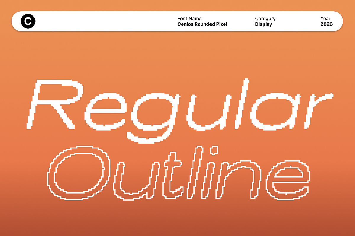 Cenios Rounded Pixel, a Sans Serif Font by Craft Supply Co. (Photo 5 of 8)