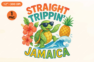 Straight Trippin’ Jamaica, an Illustration by Craft Nest