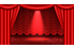 Magic show stage with shimmering, an Illustration by art PVP - market