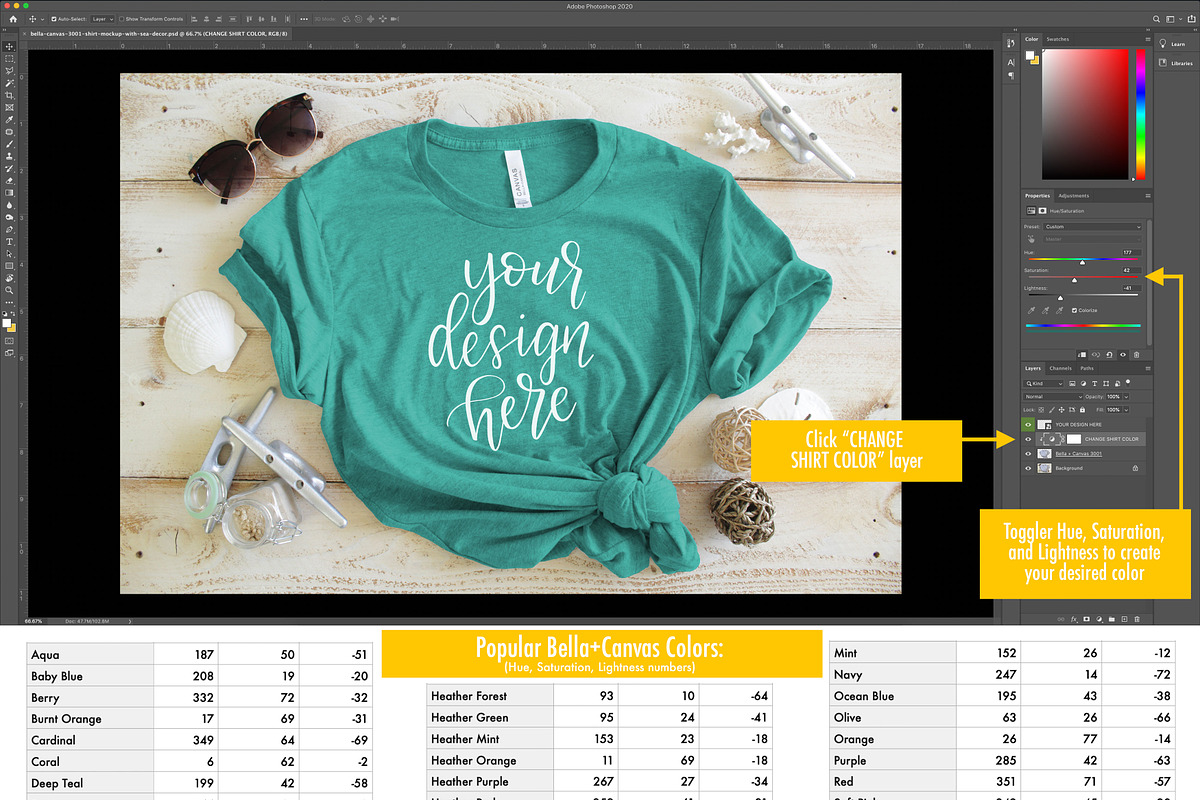 3001CVC Tshirt Styled Outfit Mockup, a Shirt Mockup by Allison Affourtit Mocks (Photo 4 of 4)