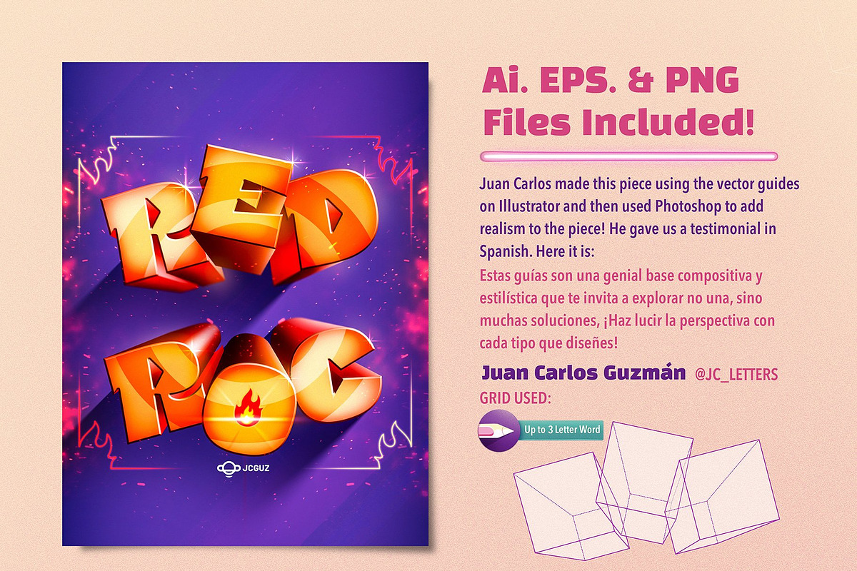 Eazy 3D Lettering Builder Procreate, a Brush Add-On by Shoutbam (Photo 4 of 6)