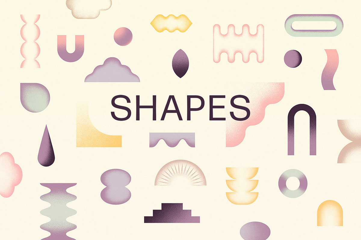 Shapes & Grainy Gradients, an Object Graphic by Paulina Sara Design (Photo 1 of 14)