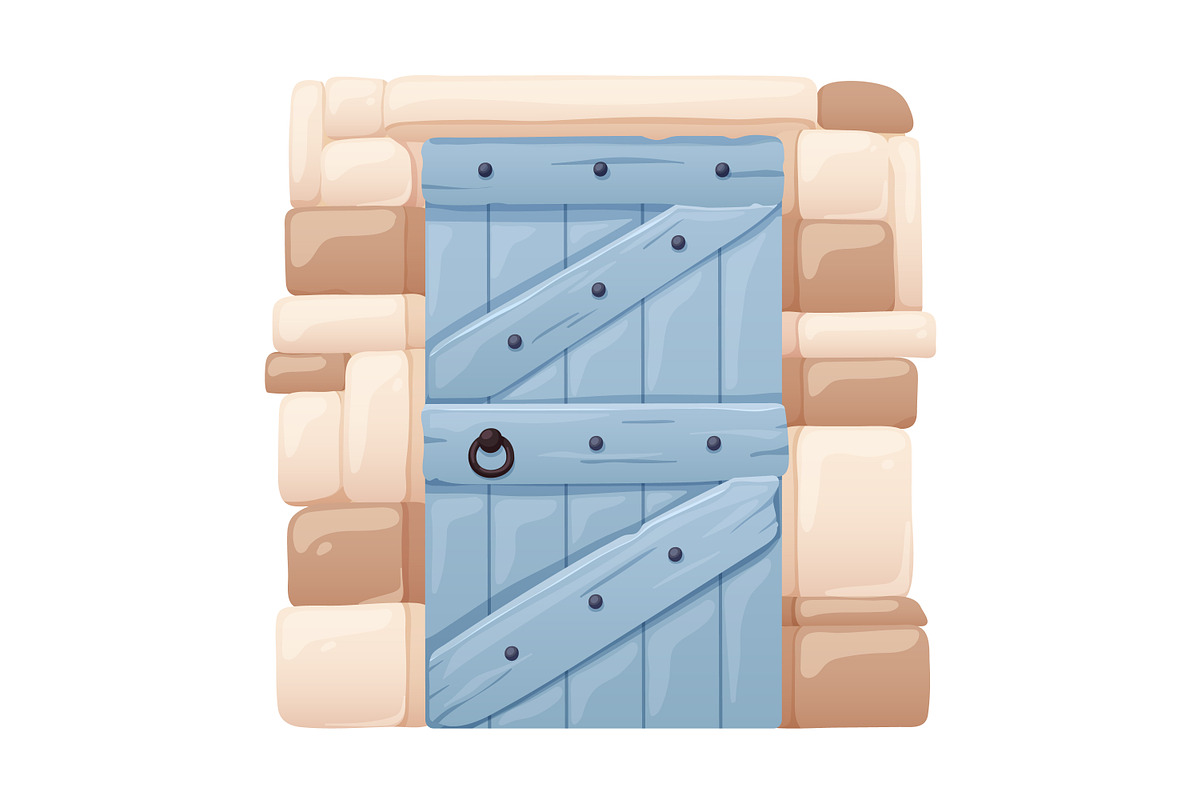 Old medieval castle doors set, an Object Illustration by Good Studio (Photo 6 of 13)