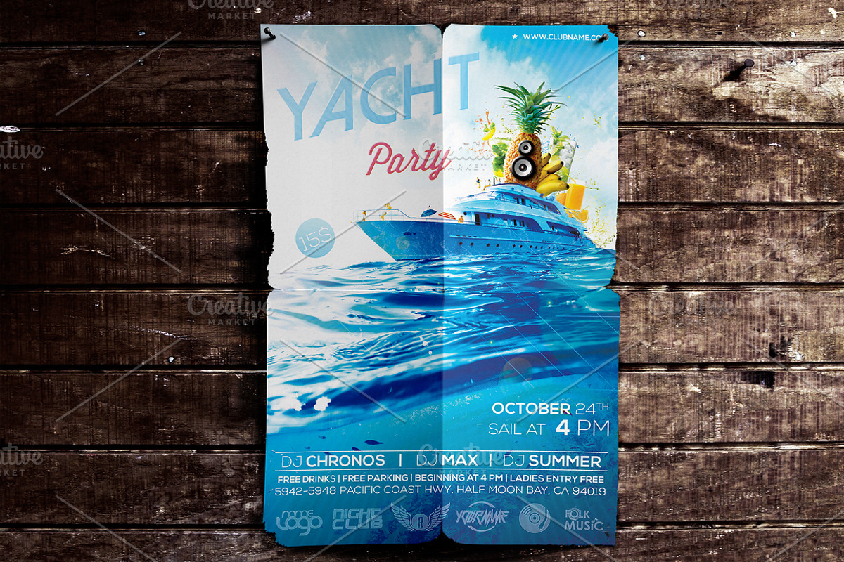 Yacht Party Flyer, a Flyer Template by CREATIVE DUDE (Photo 3 of 3)