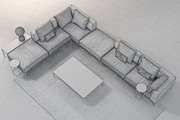 B&B Italia Michel Effe Sofa, a Furniture 3D Model by NOMODOL (Thumbnail 7 of 7)