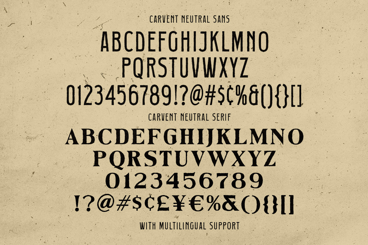 Carvent Neutral Vintage Font Trio, a Script Font by Letterhend Studio (Photo 7 of 10)