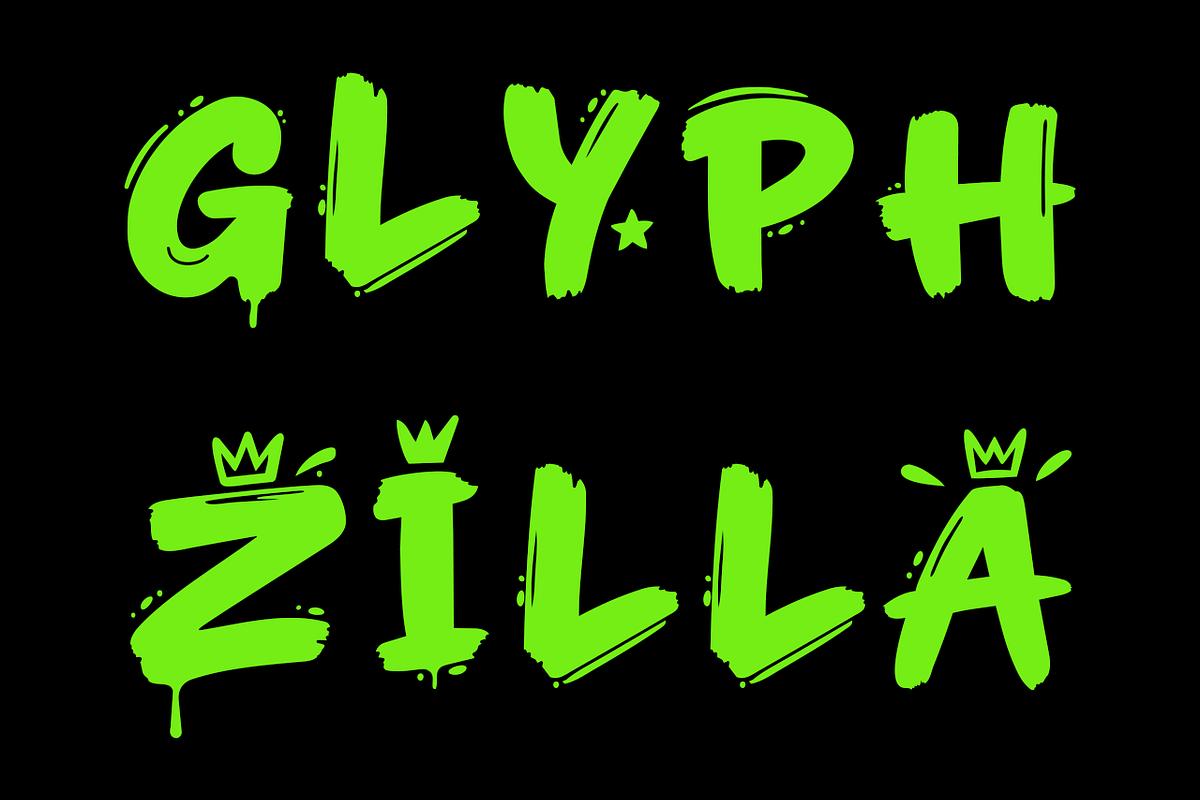Glphzilla, a Handwritten Font by OMG IT'S LINDZ (Photo 2 of 6)