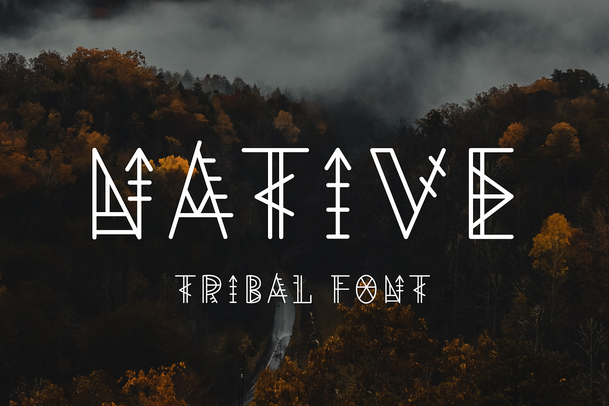 Native Geometric Font, a Script Font by Katrinelly (Photo 1 of 8)