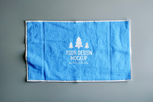 Blue Beach Towel Mockup