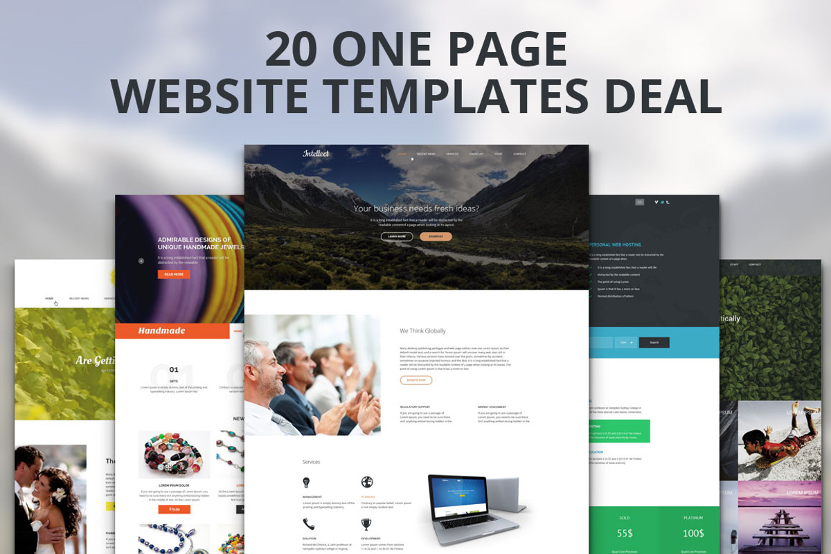 20 One Page Website Templates Deal, a Landing Page Template by IceTemplates