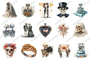 Halloween Skeletons Wedding Clipart, an Illustration by designcity5 (Thumbnail 3 of 5)