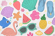 Summer lover kit! +80 elements, a Texture Illustration by Andrea De Oliveira (Thumbnail 6 of 8)