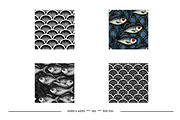 Fish Scale Animal Print Patterns, a Pattern Graphic by karenfoleyphoto (Thumbnail 6 of 7)