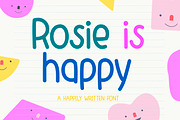 Rosie is Happy handwriting font, a Handwritten Font by jyllyco (Thumbnail 1 of 6)