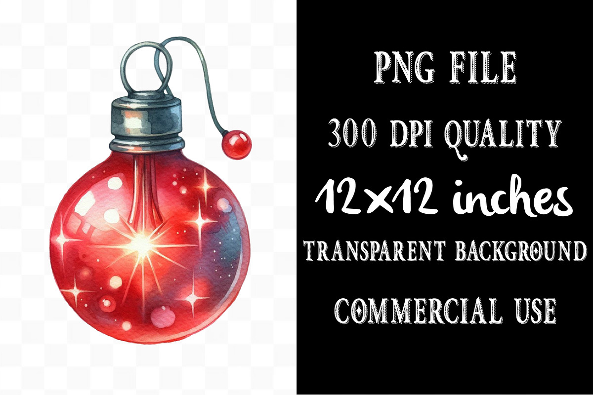 Watercolor Christmas Lights Clipart, an Illustration by Designking (Photo 4 of 5)