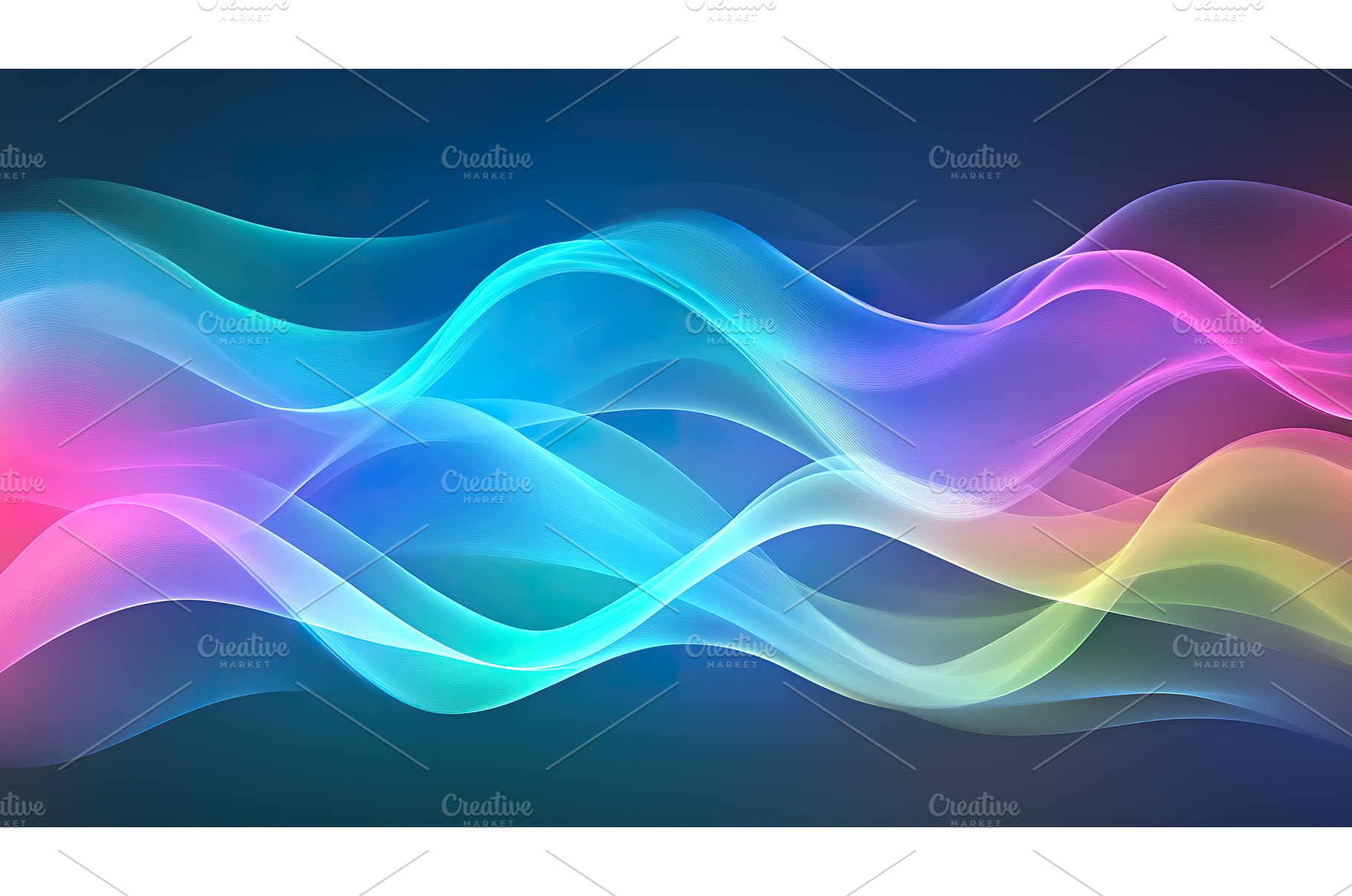Colorful abstract waves of light, an Abstract Photo by Lermont51