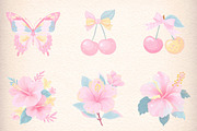 Girly Summer Clipart Set, an Illustration by Digital Artistic99 (Thumbnail 2 of 11)