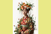 Japanese Botanical Sushi Portrait, a Person Illustration by StockVerse Creative (Thumbnail 2 of 4)