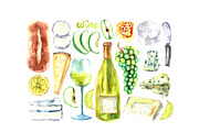 White wine, a Food Illustration by katya.bogina (Thumbnail 2 of 5)