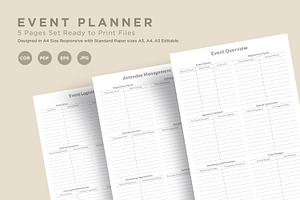 Event Planner Pages Set V-15