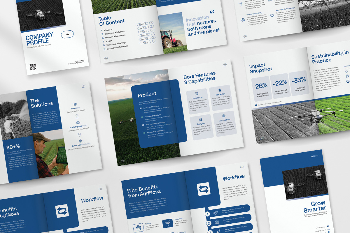 AgriTech AI Company Profile, a Brochure Template by trabaskriya (Photo 5 of 6)