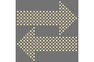 Fine Vector Dotted Arrows, an Object Graphic by FineArtStudio