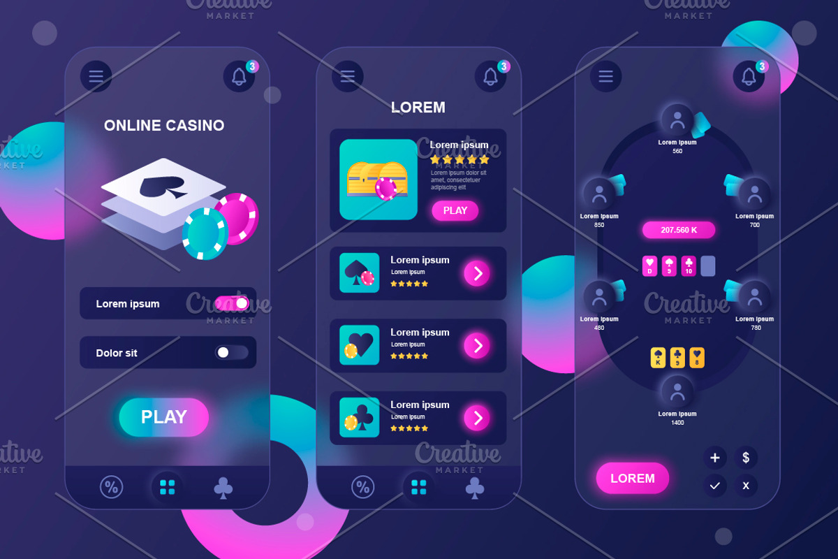 Glassmorphic Mobile App UI Kit, an UI Kit Template by alexdndz