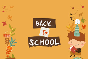 Happy Children with School Equipment, an Education Illustration by Maria Starus