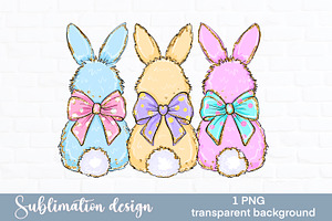 Easter rabbits PNG clipart