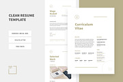Clean Resume Template, a Resume Template by Page Craft (Thumbnail 1 of 4)