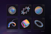 Iridescent Geometric 3D Shapes vol.2, an Object Graphic by Samolevsky (Thumbnail 16 of 23)