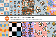 Retro Spring Vector Pattern Set, a Pattern Graphic by Palette Pursuit (Thumbnail 5 of 13)