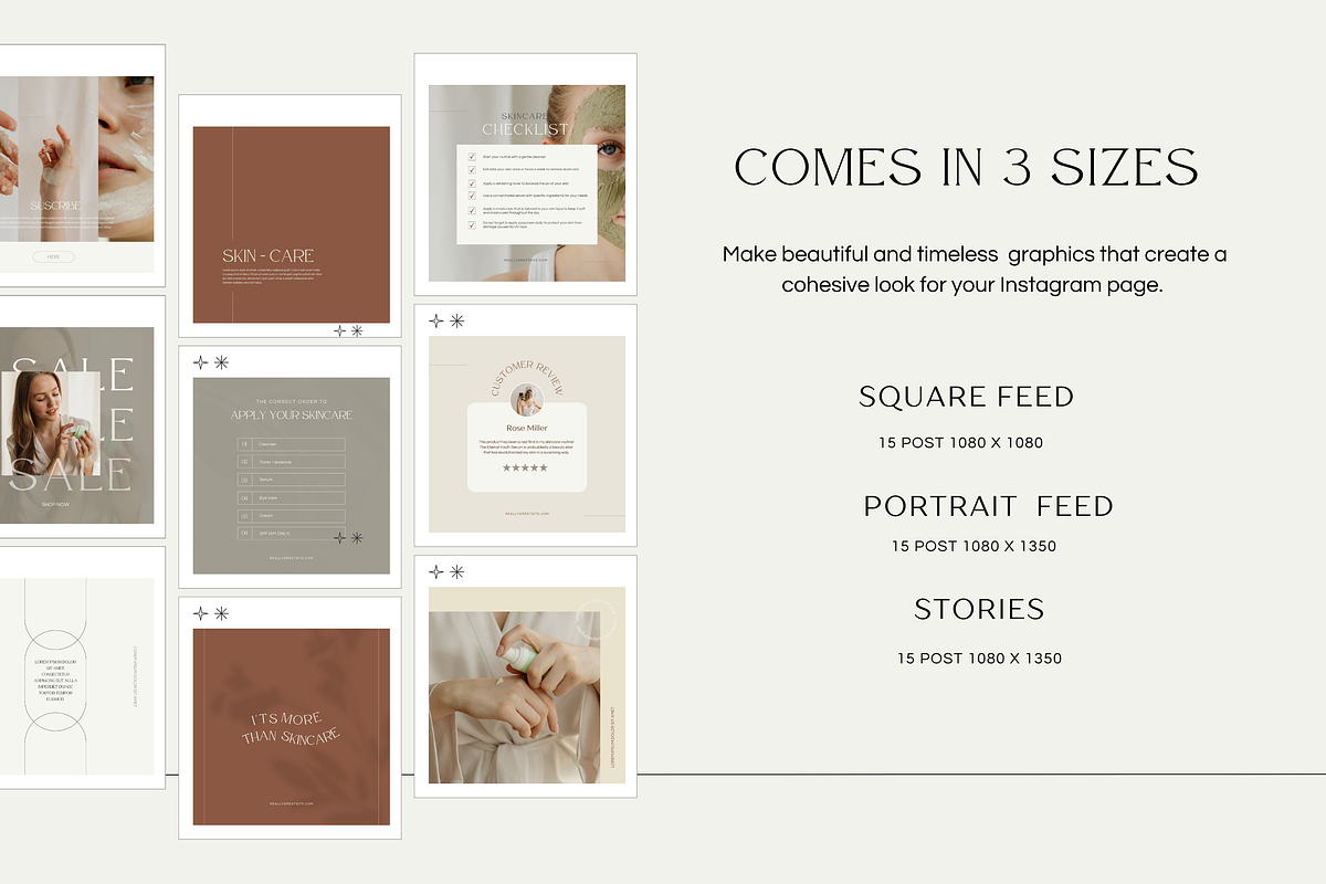 Aesthetic Instagram Templates CANVA, a Social Media Template by Maga Studio (Photo 2 of 5)