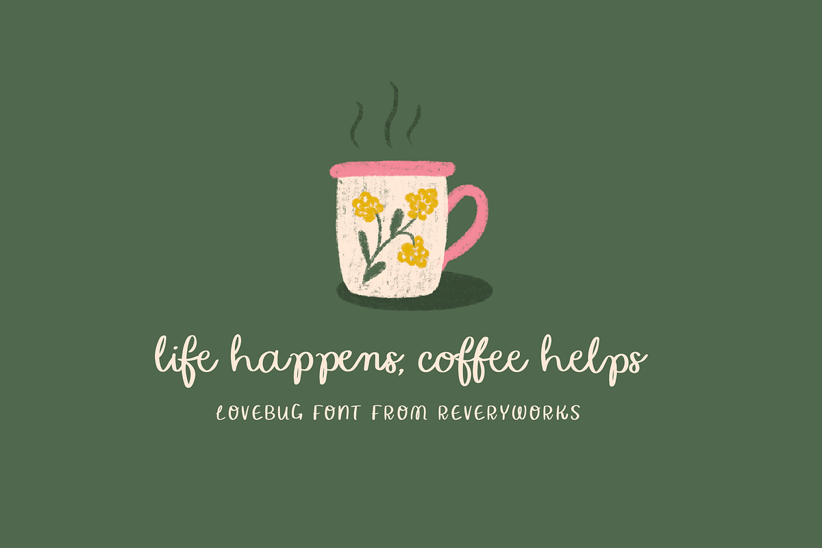 The Lovebug Script, a Handwritten Font by ReveryWorks (Photo 4 of 9)
