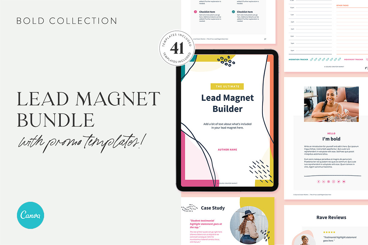 Bold Lead Magnet Builder Bundle, a Templates & Theme by Jessica Rea (Photo 1 of 4)