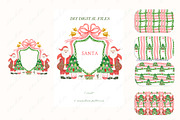 Santa Christmas Watercolor Crest, a Graphic by LABFcreations (Thumbnail 3 of 4)