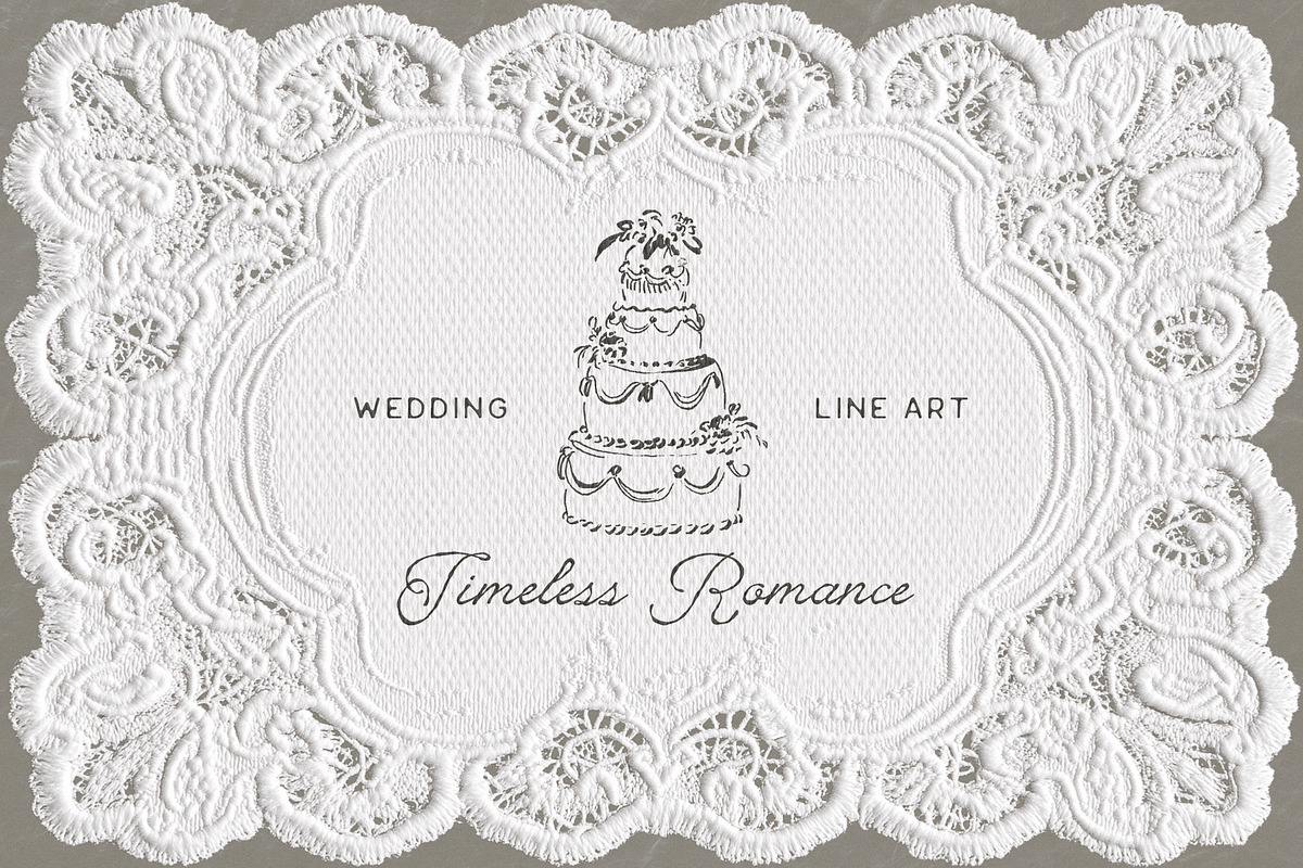 Timeless Romance: Wedding Line Art, a Decorative Illustration by Purple (Photo 4 of 13)