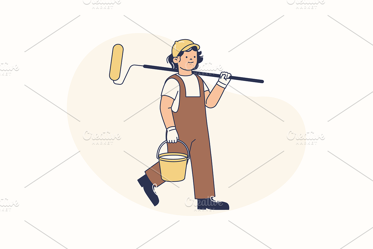 Construction Worker Illustration, an Object Graphic by Jump Studio (Photo 4 of 12)
