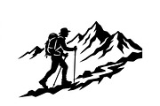 50 Hiking Silhouette Bundle, a Person Illustration by Amazin_art (Thumbnail 4 of 14)